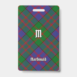Badge Insigne de tartan du clan MacDonald