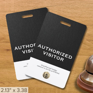 Badge Insigne de visiteur autorisé personnalisable