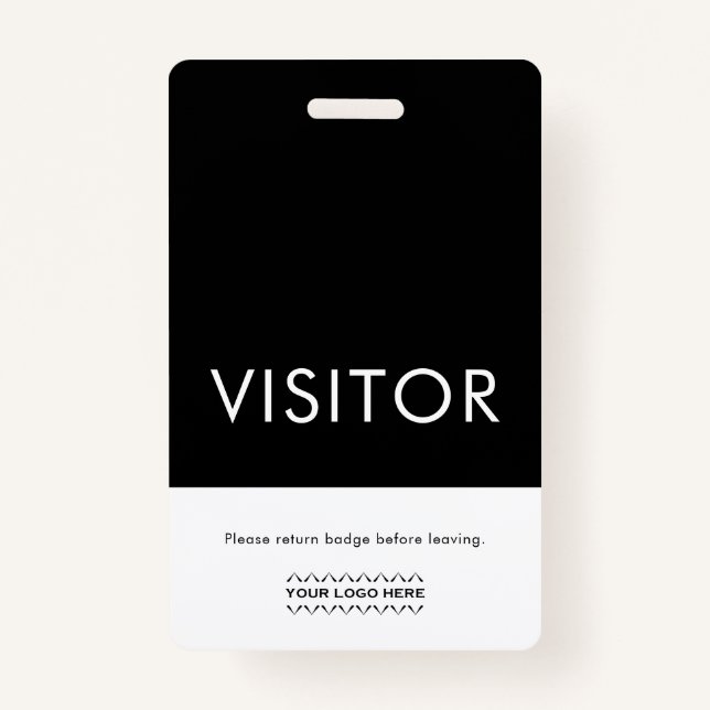 Badge Insigne de visiteur du logo personnalisé (Devant)