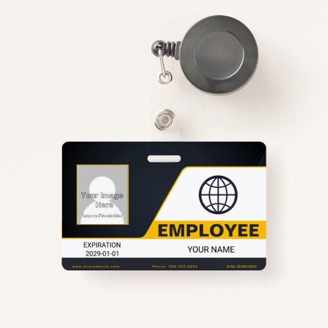Badge Insigne d'entreprise (Front with Retractable)
