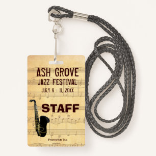 Badge Insigne D'Événement Pour L'Accès À Music Jazz Fest