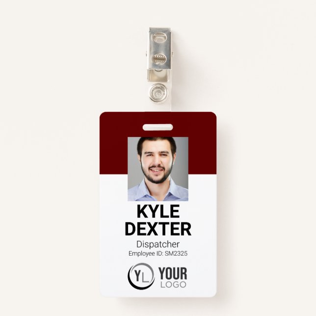 Badge Insigne d'ID photo (Devant avec clip)