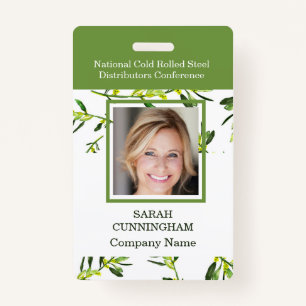 Badge Insigne d'identification de photo du feuillage ver