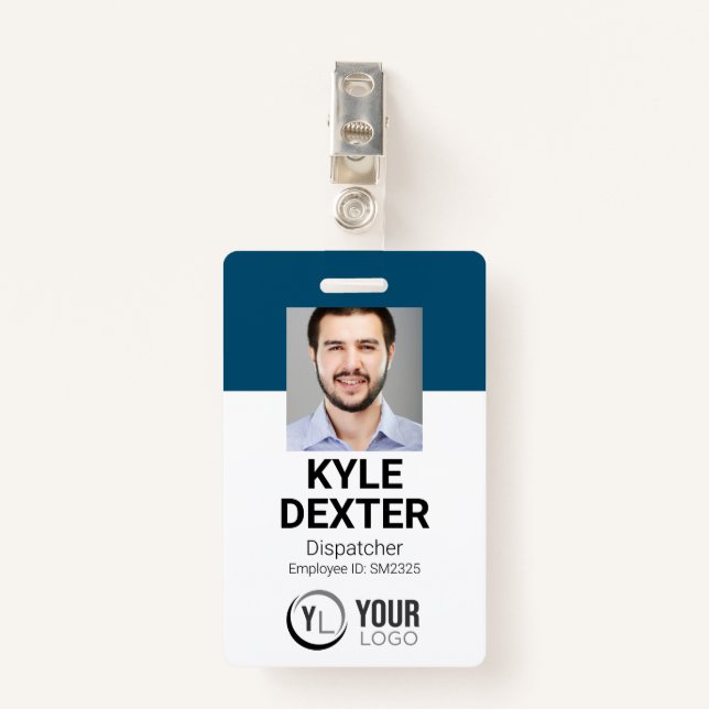 Badge Insigne d'identification photo (Devant avec clip)