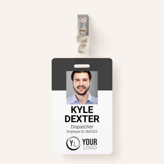 Badge Insigne d'identification photo (Devant avec clip)