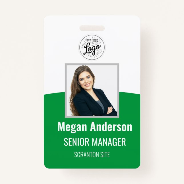 Badge Insigne d'identification photo de l'employé person (Devant)
