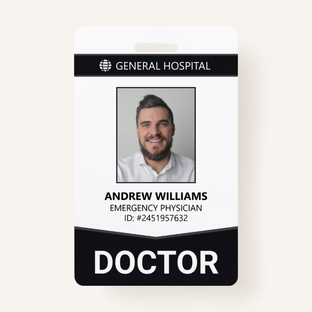 Badge Insigne d'identité du personnel Médicale de l'hôpi (Devant)