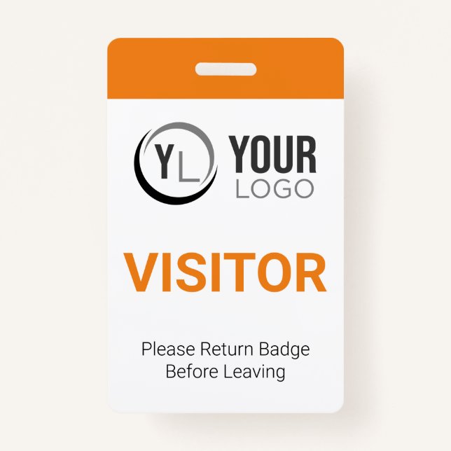 Badge Insigne d'identité du visiteur personnalisé (Devant)