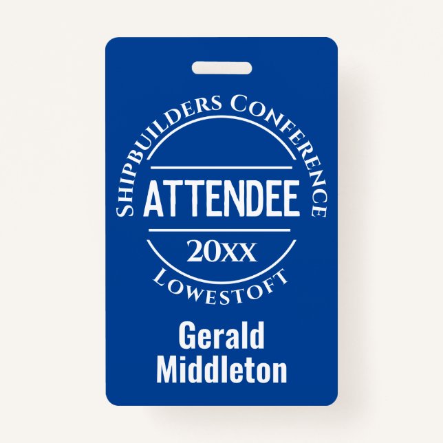 Badge Insigne du participant à la conférence (Devant)