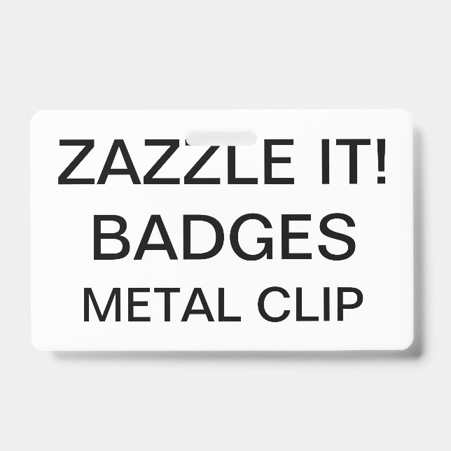 Badge INSIGNE ESCAMOTABLE d'AGRAFE personnalisé par (Front)