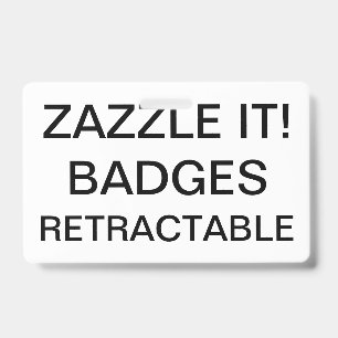 Badge INSIGNE ESCAMOTABLE d'AGRAFE personnalisé par