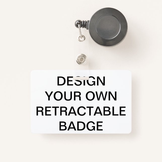 Badge INSIGNE et AGRAFE ESCAMOTABLES personnalisés par (Front with Retractable)