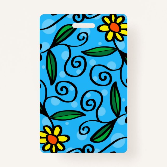 Badge Insigne floral Abstrait (Devant)