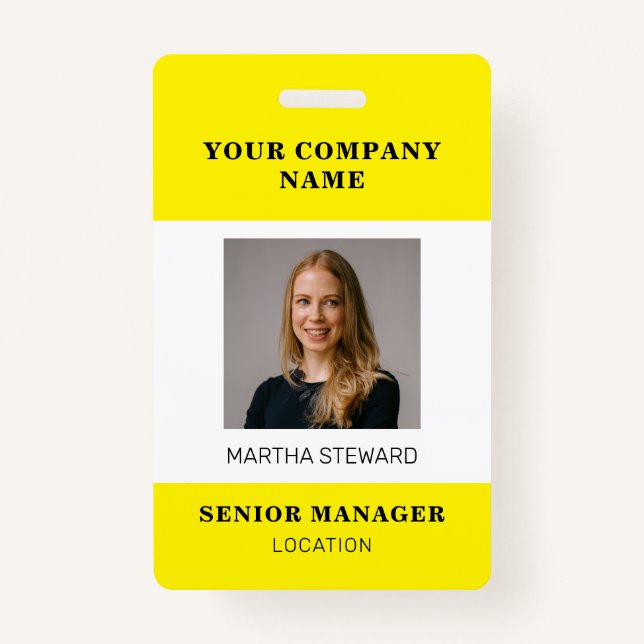 Badge Insigne ID photo de votre entreprise (Devant)