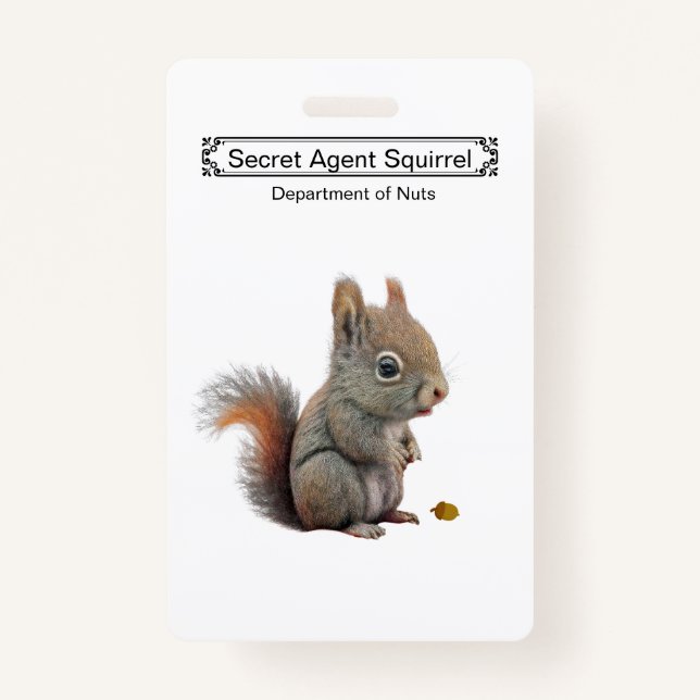Badge Insigne Nom de l'agent secret mou (Devant)