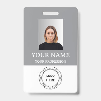 Badge Insigne personnalisé de l'employé avec photo, logo