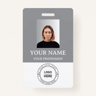 Badge Insigne personnalisé de l'employé avec photo, logo