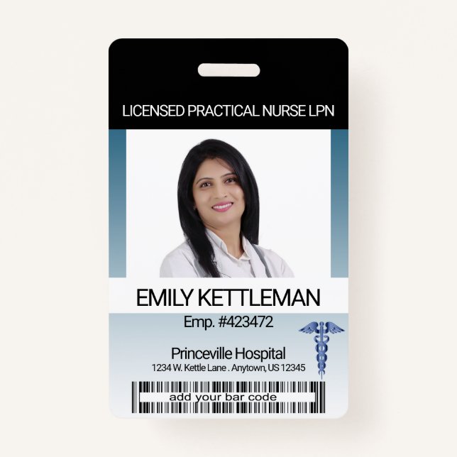 Badge Insigne photo Médicale - modifiable (Devant)