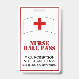 Badge Insigne rouge et blanc de passage de hall