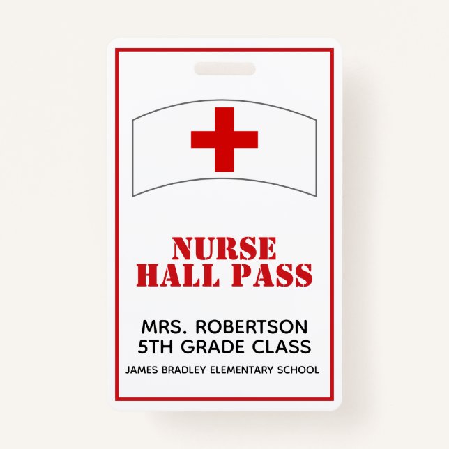 Badge Insigne rouge et blanc de passage de hall (Devant)