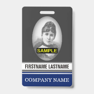 Badge Insigne simple de photo des employés d'affaires