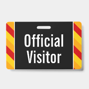 Badge Insigne simple "Visiteur Officiel"