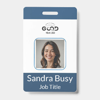 Badge Insigne vertical de l'ID employé d'entreprise pers