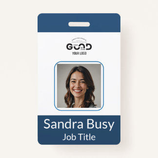 Badge Insigne vertical de l'ID employé d'entreprise pers