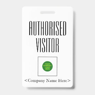 Badge Insigne "Visiteur autorisé" branché