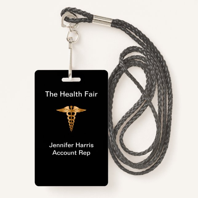 Badge Insignes justes d'événement de santé (Devant avec lanière)