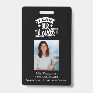Badge Inspirer le personnel bénévole de l'école Teacher 