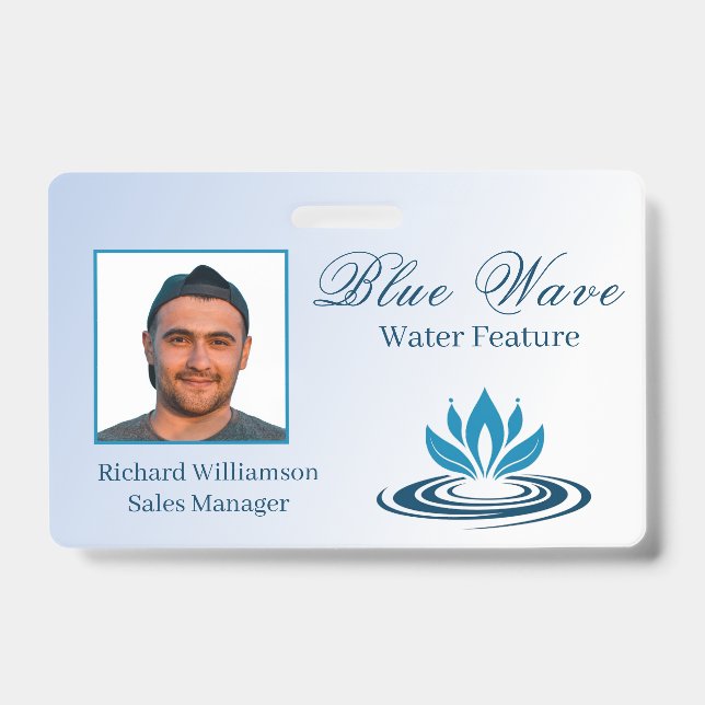 Badge Installation de jeux d'eau Blue ID (Avant)