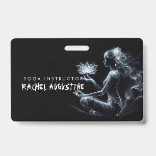 Badge Instructeur de Yoga Méditation Lotus Pose Lumineus