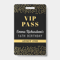Invitation d'anniversaire VIP Pass
