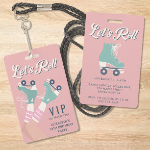 Badge Invitation VIP pour une fête d'anniversaire de pat