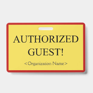 Badge "INVITÉ AUTORISÉ !" de base