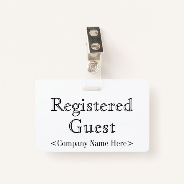 Badge "Invité inscrit" (Devant avec clip)