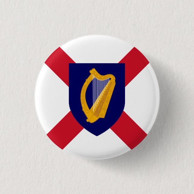 Badge Irlande - Cross & Harp Shield (Devant)