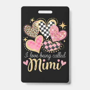 Badge J'adore être appelé Mimi Grand-mère Fête des mères