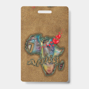 Badge J'adore le sac messager Afrique