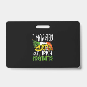 Badge J'ai épousé des cadeaux de mariage de pompier irla