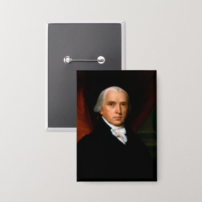 Badge James Madison le 4ème président : Amérique colonia (Recto/Verso)