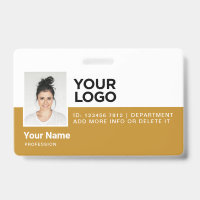 Jaune Moutarde Carte d'Identité Professionnelle Mo