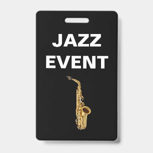 Badge Jazz Concert Ou Événement Insigne D'Identité Du