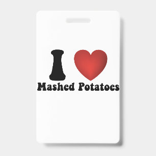 Badge Je suis fan de purée de pommes de terre Cadeau de