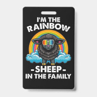 Je suis le mouton arc-en-ciel dans la fierté famil