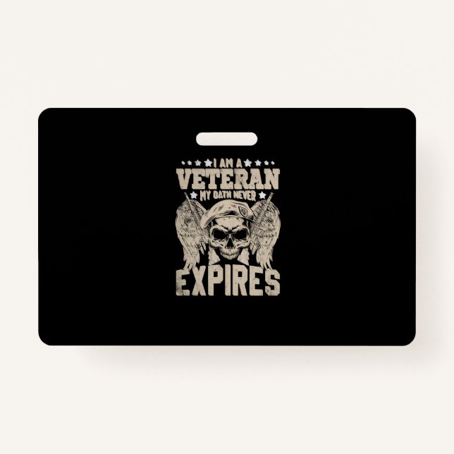 Badge je suis un ancien combattant mon serment n'expire  (Devant)