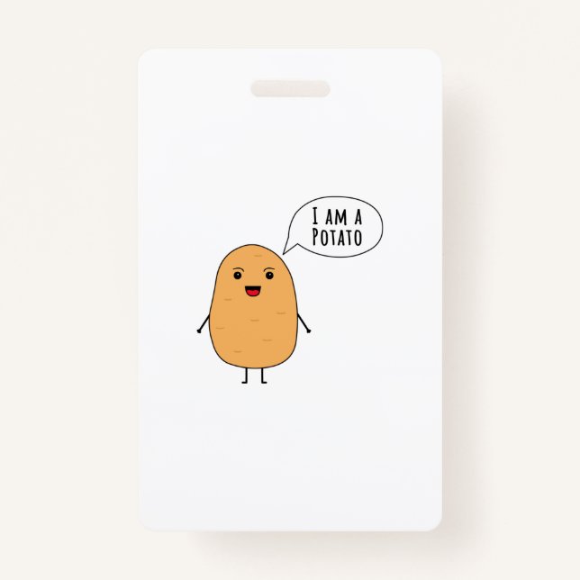 Badge Je suis une pomme de terre (Devant)