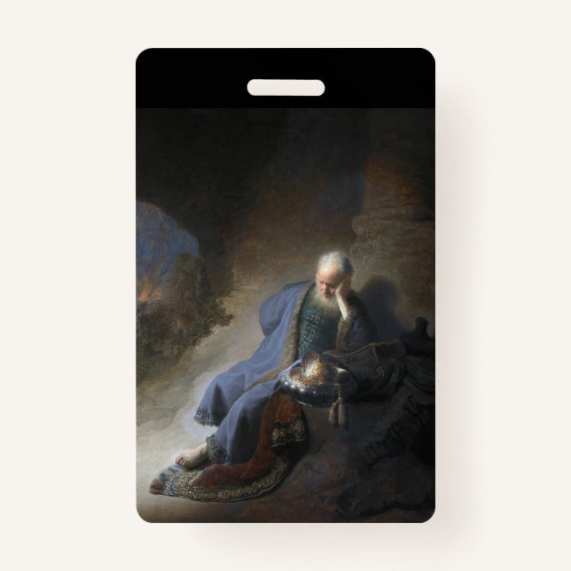 Badge Jeremiah Lamenting sur la chute de Jérusalem, Remb (Devant)