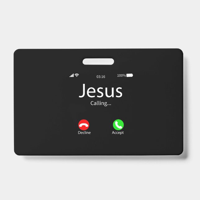 Badge Jésus Appelle Chrétien (Avant)